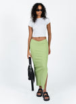 Abigail Midi Skirt Green Princess Polly  Knee 