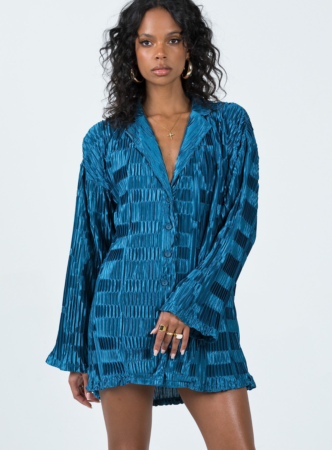 product Princess Polly High Neck  Wilkinson Mini Dress Blue