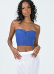 Strapless top Ribbed Knit material Twisted bust
