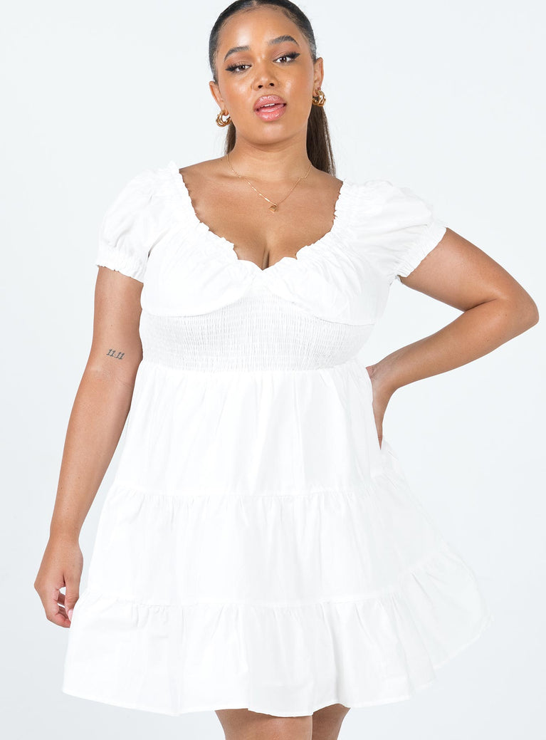Daniela Mini Dress White Curve