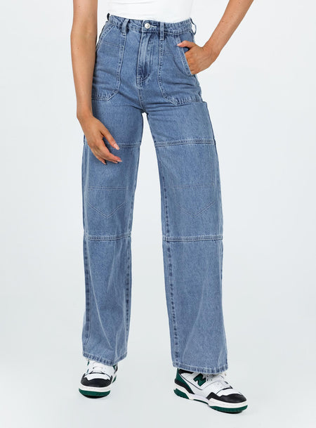 Wide Leg Jeans | High Rise Wide Leg Jeans | Princess Polly USA