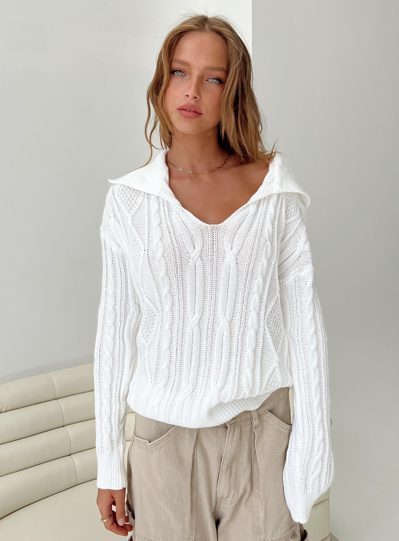 Symons sweater white