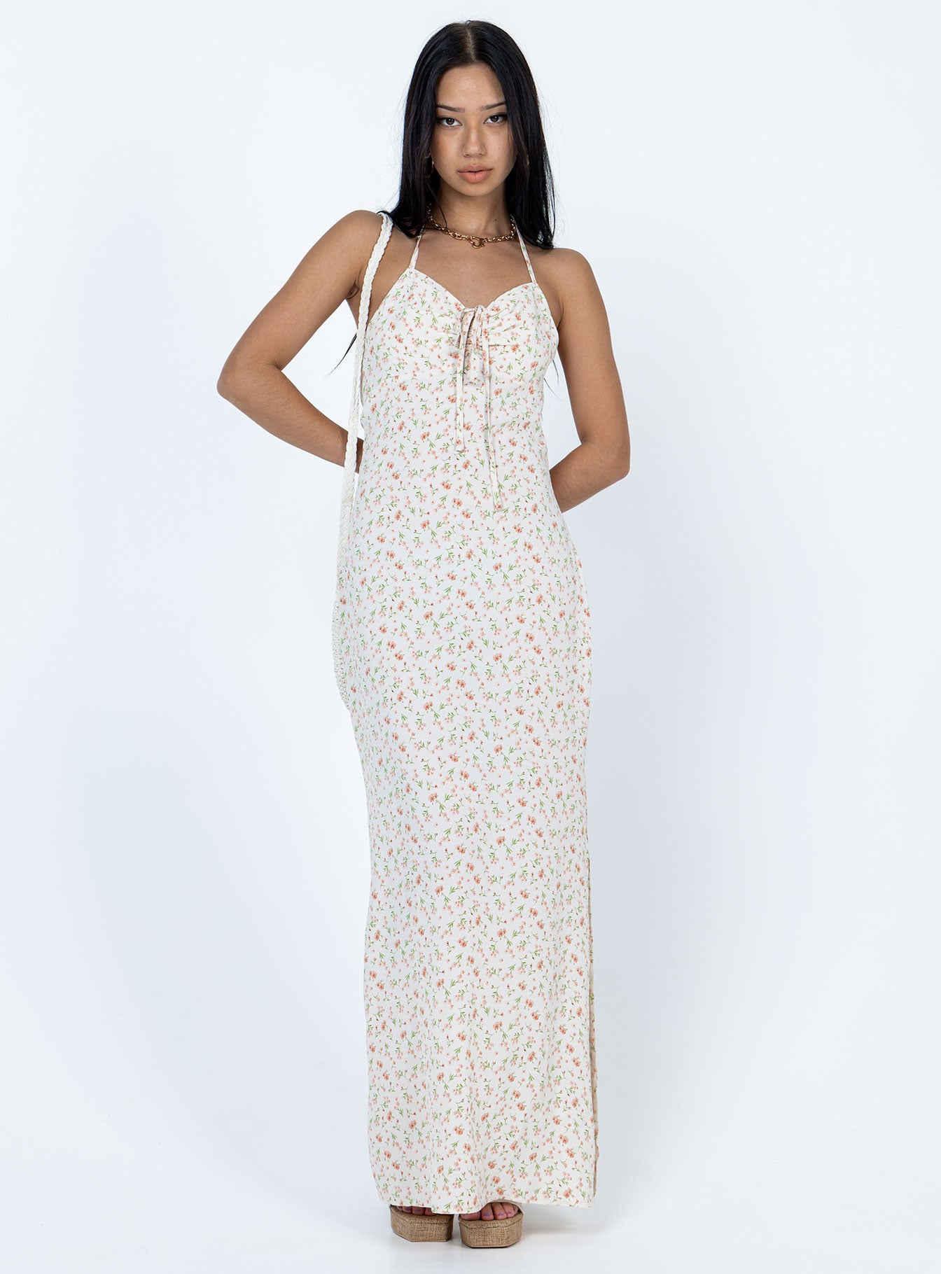 product Princess Polly Square Neck  Delilah Maxi Dress White Multi