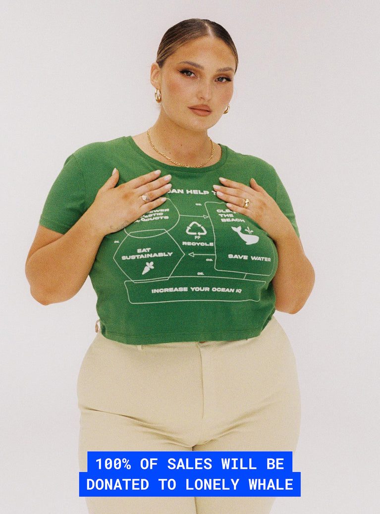 Organic Protect Charity Baby Tee Green Curve