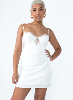 product Princess Polly Asymmetric Neckline  Passion Mini Dress White