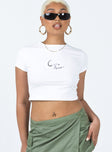 Cropped tee Graphic print Good stretch