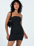 product Princess Polly Asymmetric Neckline  Avalon Strapless Mini Dress Black