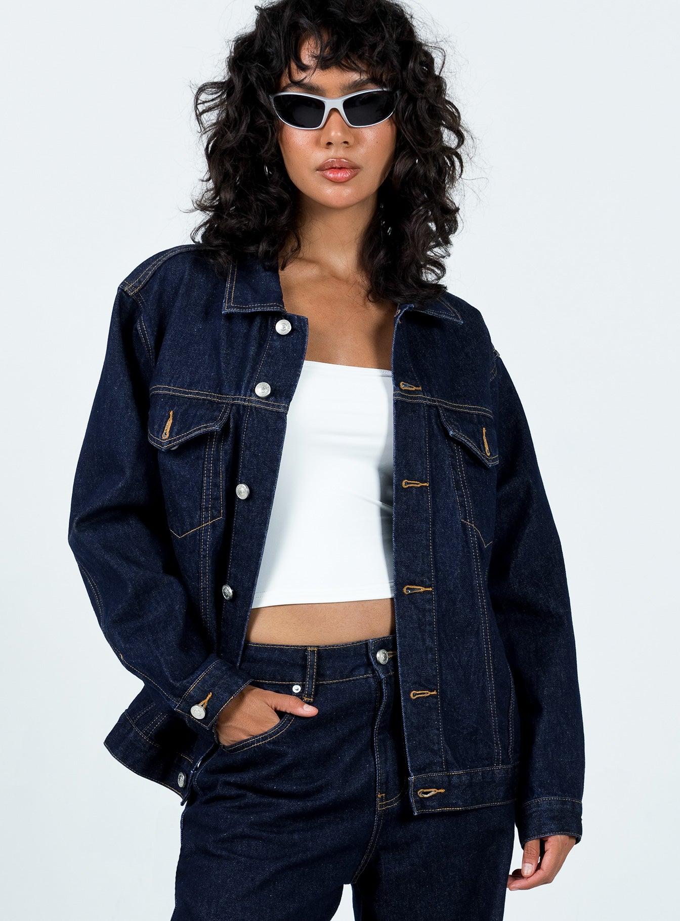 Princess polly black denim on sale jacket