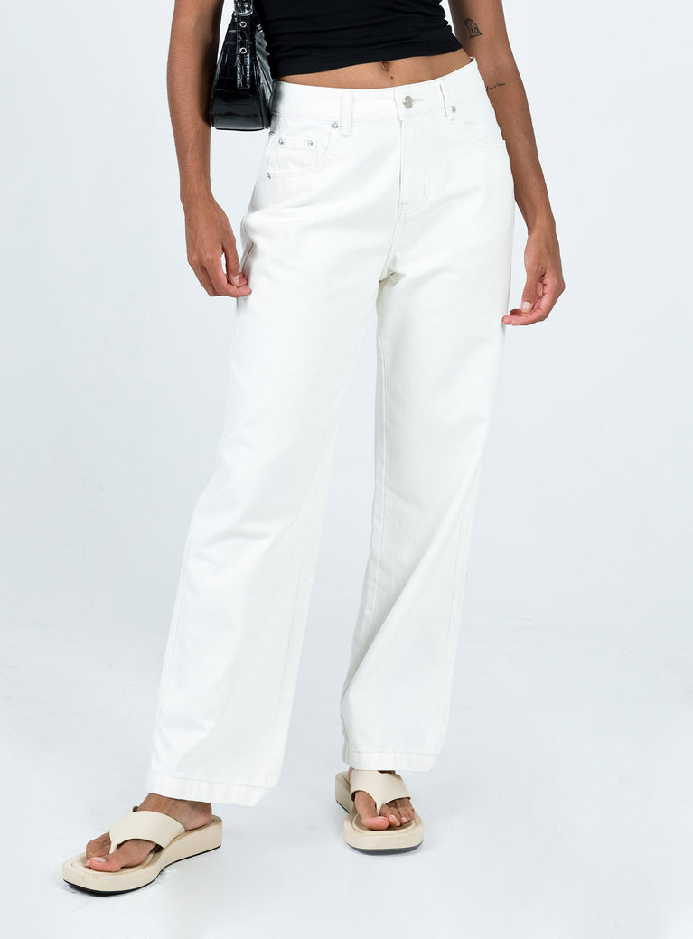 Louis Vuitton Women’s White Jeans Size 16 ( Euro 44)