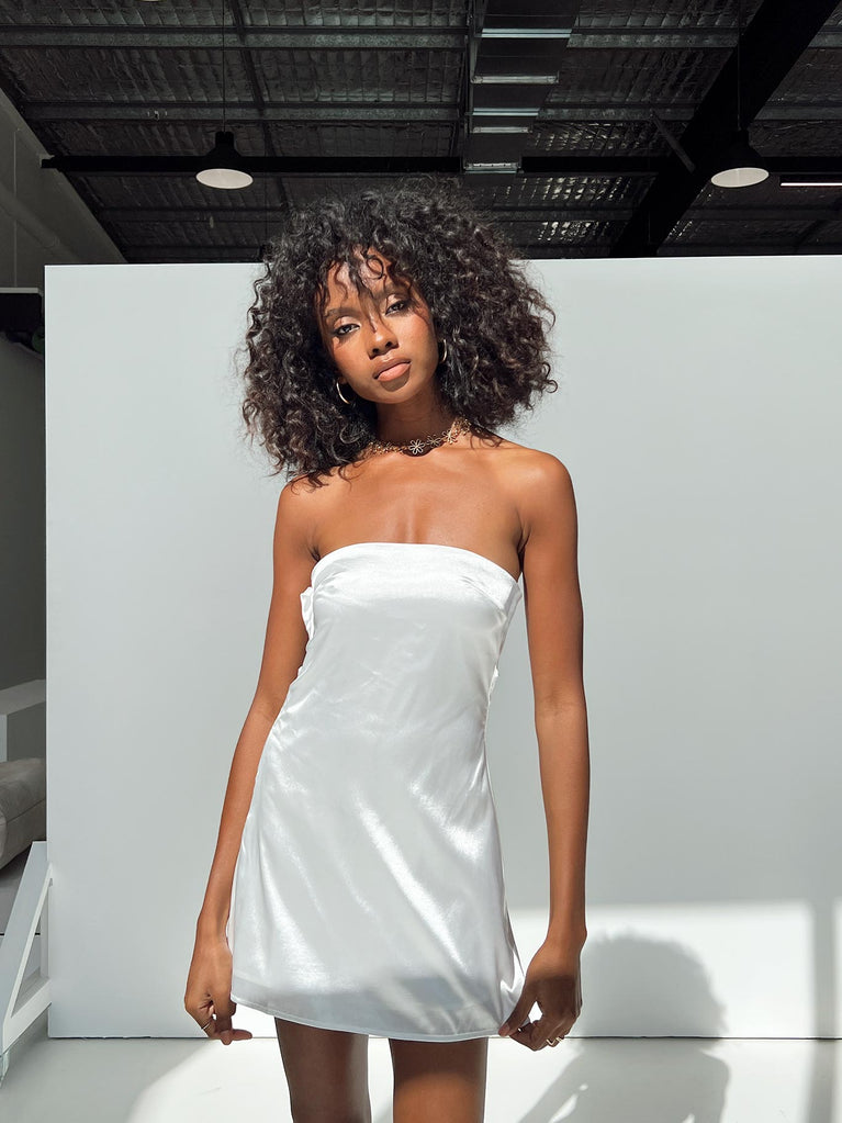 Shaya Strapless Mini Dress White