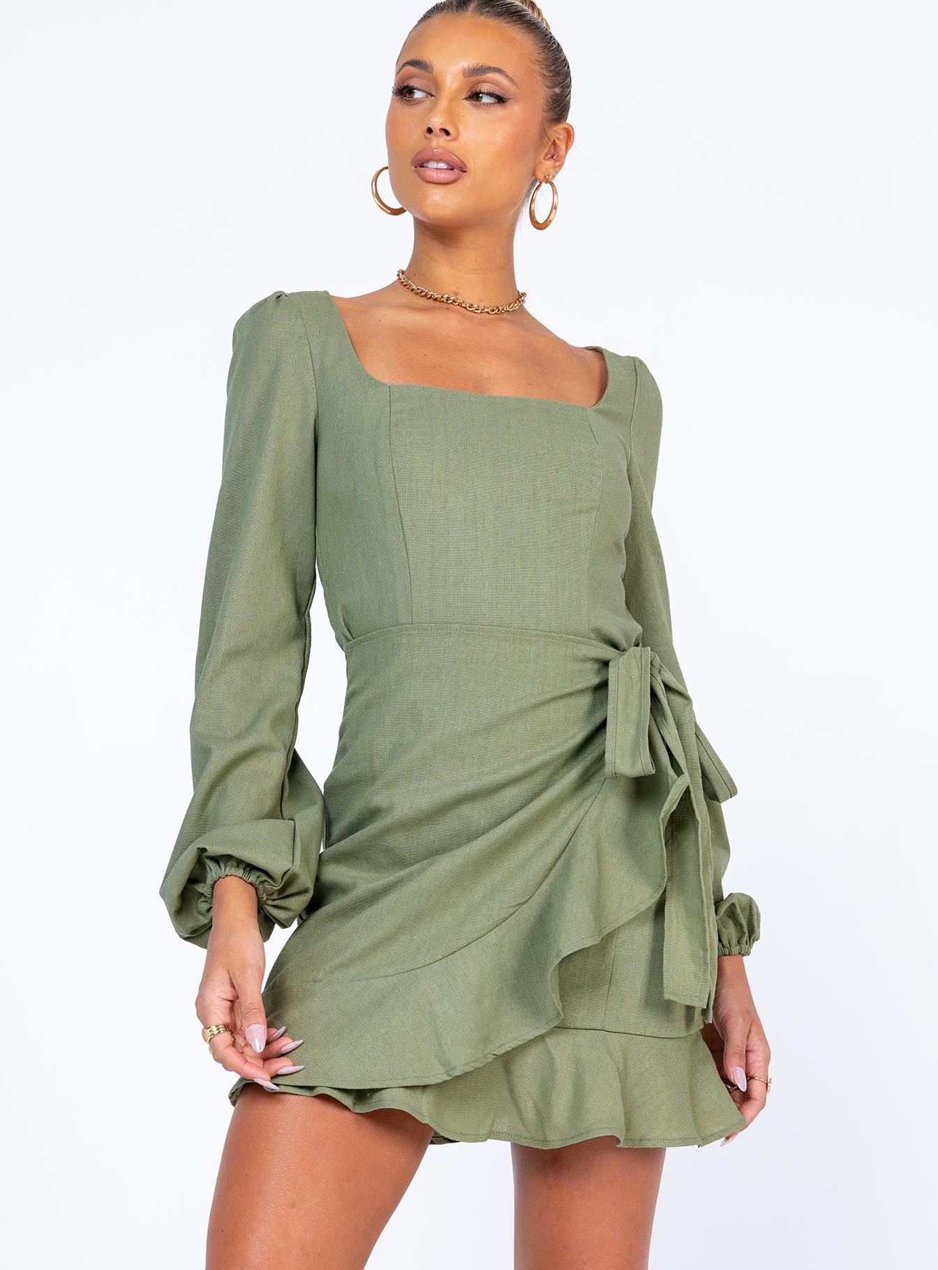 The Villa Mini Dress Green | Princess Polly The Villa Mini Dress Green | Princess Polly
