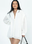 product Princess Polly High Neck  Tune In Shirt Dress White