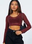 Remmy Long Sleeve Top Brown