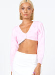 Love Galore Cropped Cardigan Pink Princess Polly  Cropped 