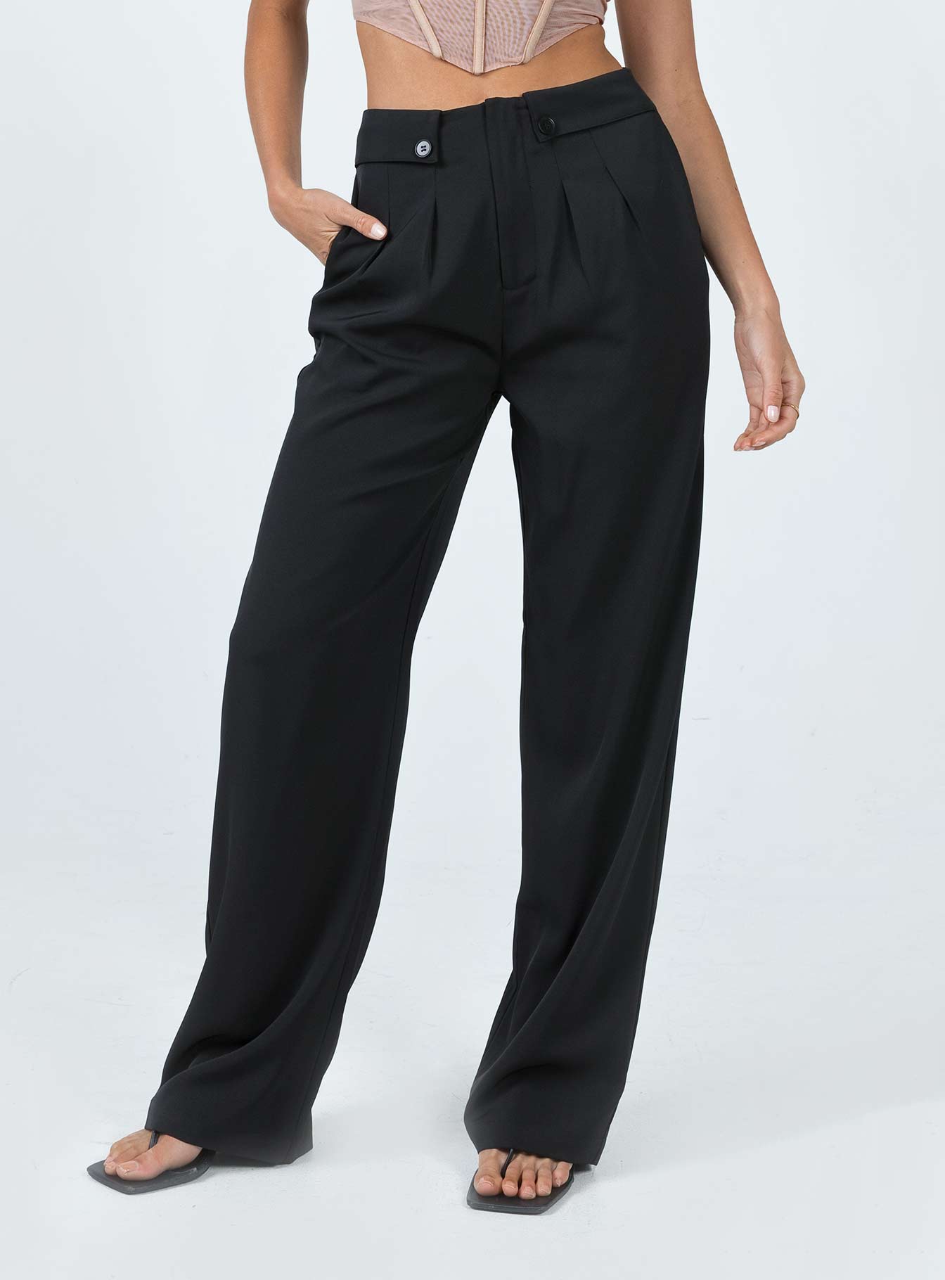 product Princess Polly High Waisted Pants  Boronia Pants Black