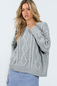Anaya Oversized Sweater Grey Princess Polly  regular 