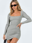 product Princess Polly High Neck  Charlotte Mini Dress Grey