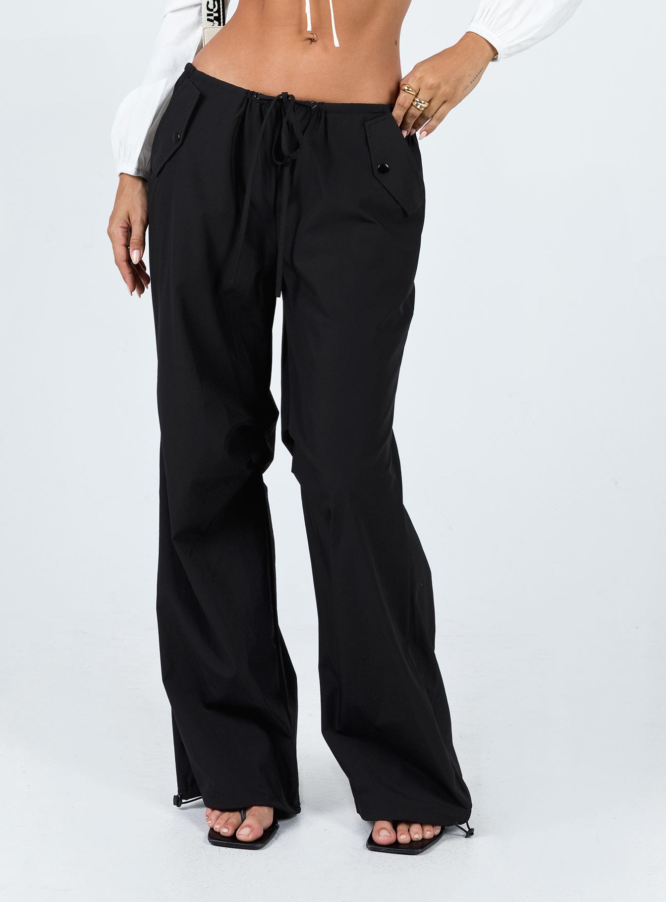 Snow parachute pants black