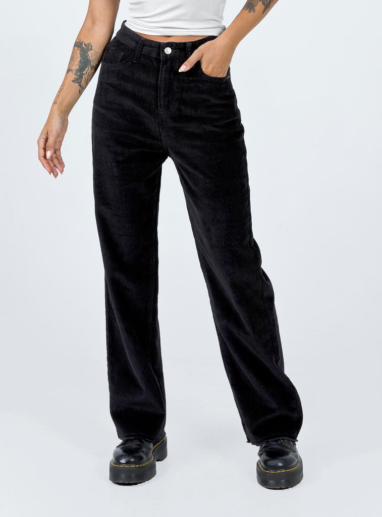 Kalinda Jeans Black Cord