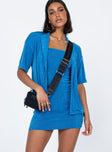 Matching set Soft knit material  Button up shirt Strapless mini dress Good stretch 