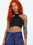 Crop top High neckline  Good stretch  Fully lined 