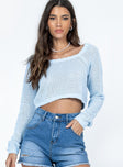 Raye Sweater Blue Princess Polly  Cropped 