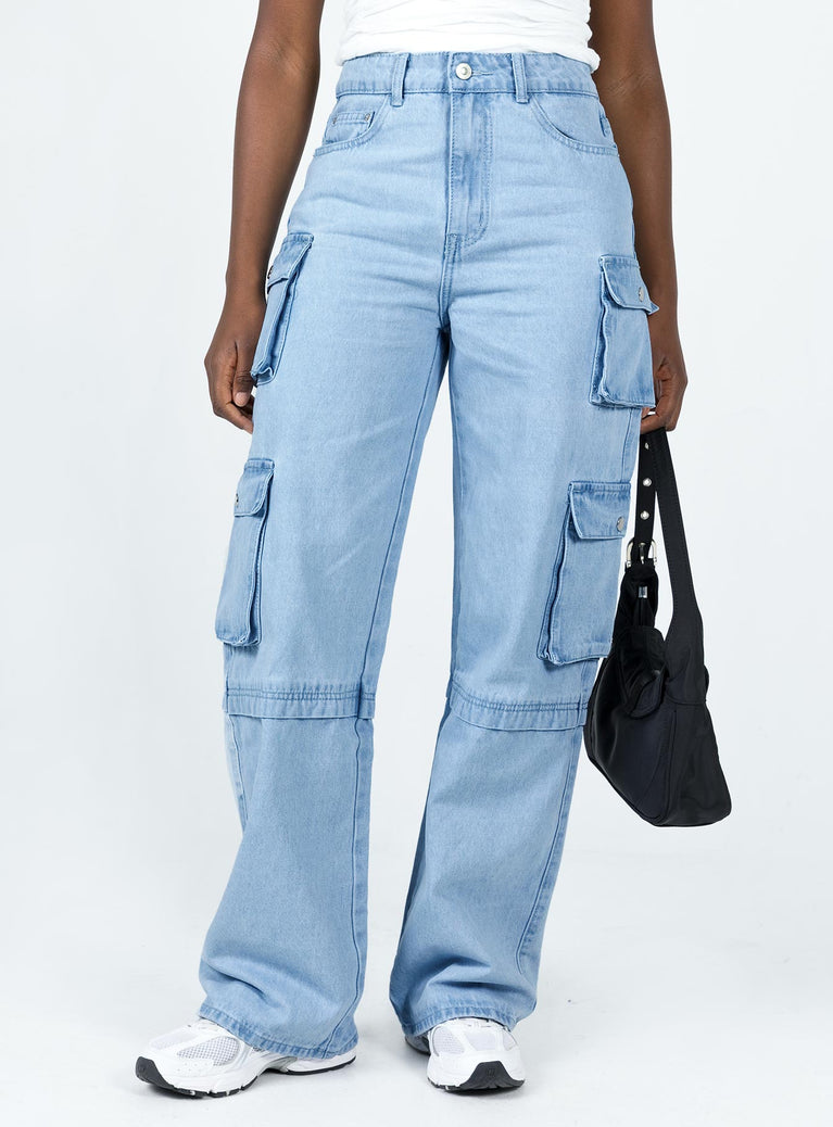 Buy Denim Hansel Cargo Pants for Women Online at a la mode