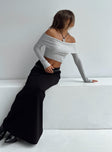 Off the shoulder top Soft knit material Folded neckline Good Stretch  Partially lined  
