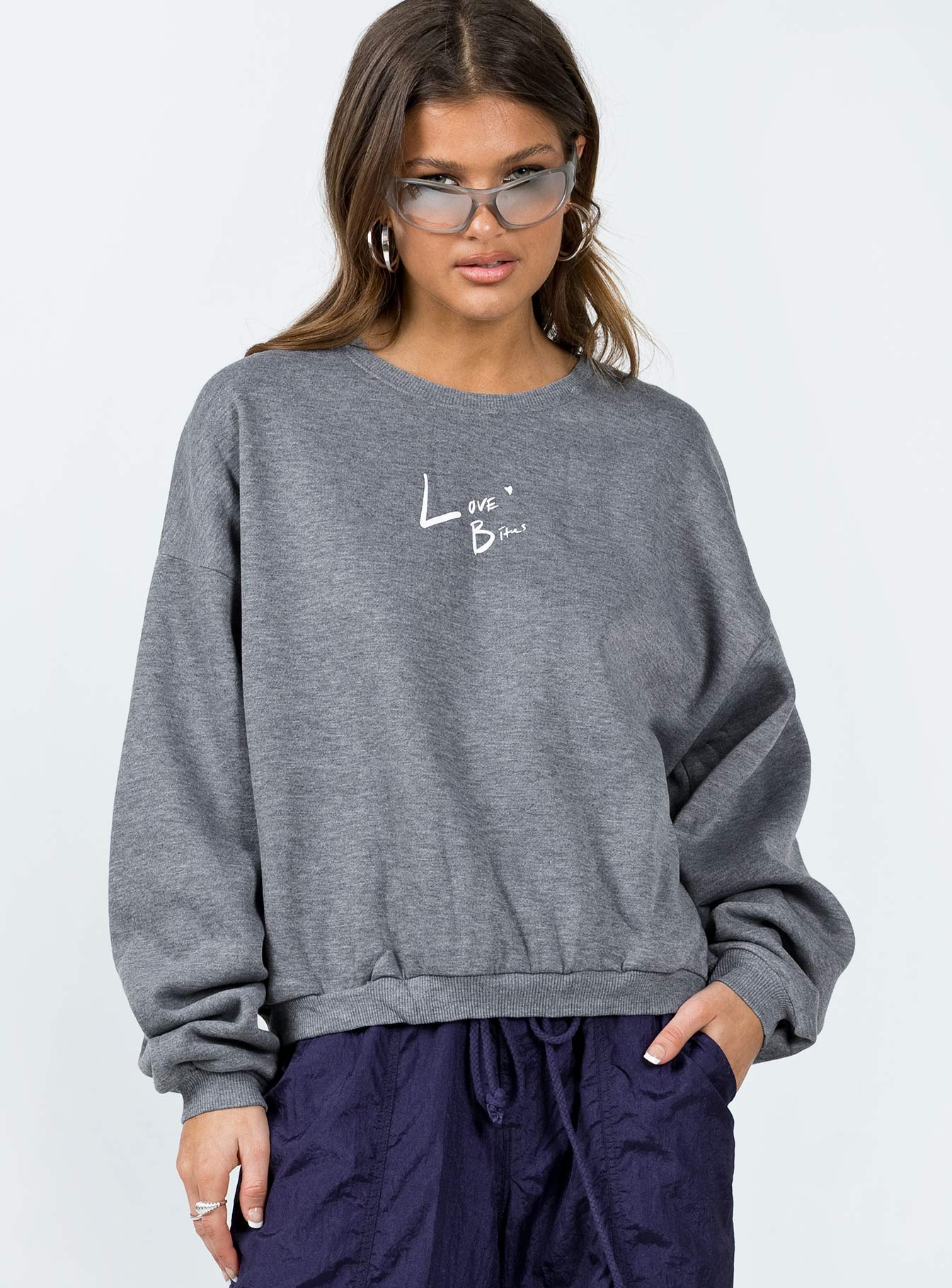 Love bites sweatshirt grey