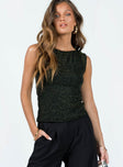 Top Textured shimmer material Round neck Good Stretch