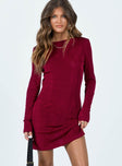 product Princess Polly Asymmetric Neckline  Montana Mini Dress Crimson