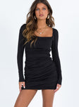 product Princess Polly Square Neck  Myall Long Sleeve Mini Dress Black