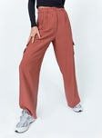 front view of model wearing Princess Polly Kenzi Pants Brown 