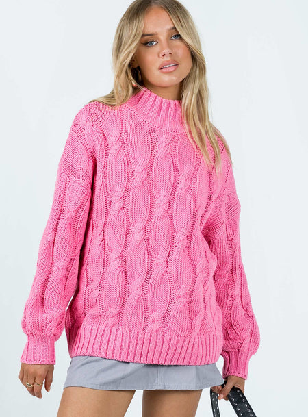 Jendi Sweater Pink Princess Polly  long 