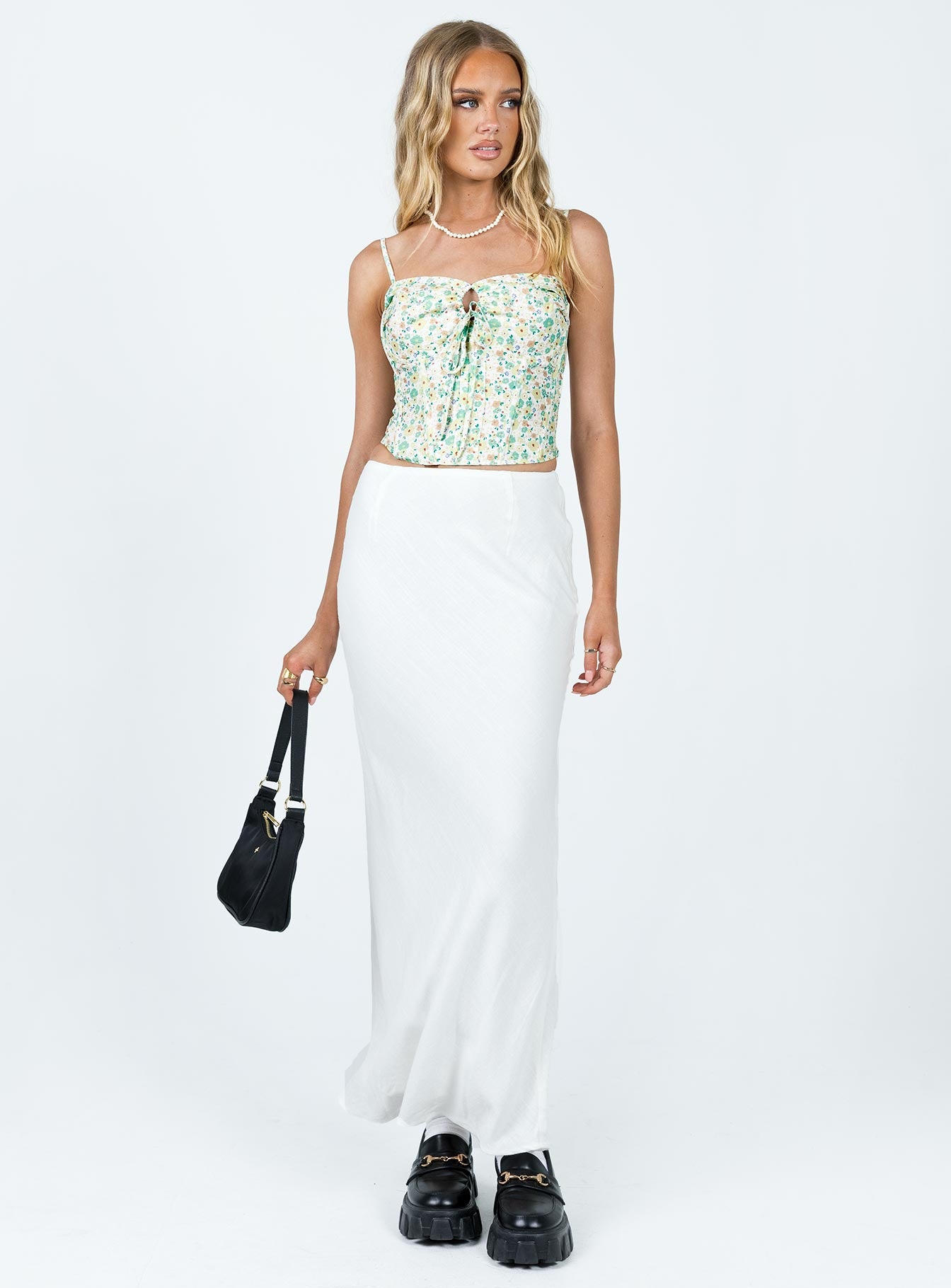 Jodie maxi skirt white