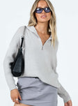 Bessy Sweater Grey Princess Polly  Cropped 