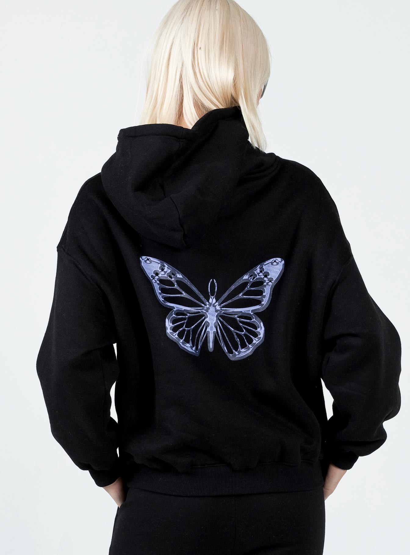 Lilly Butterfly Hoodie Black Princess Polly  regular 