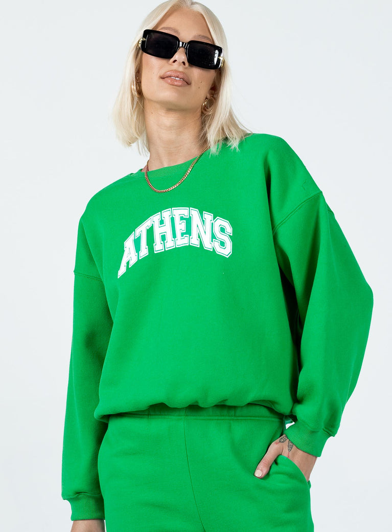 Athens Sweater Green Princess Polly  regular 