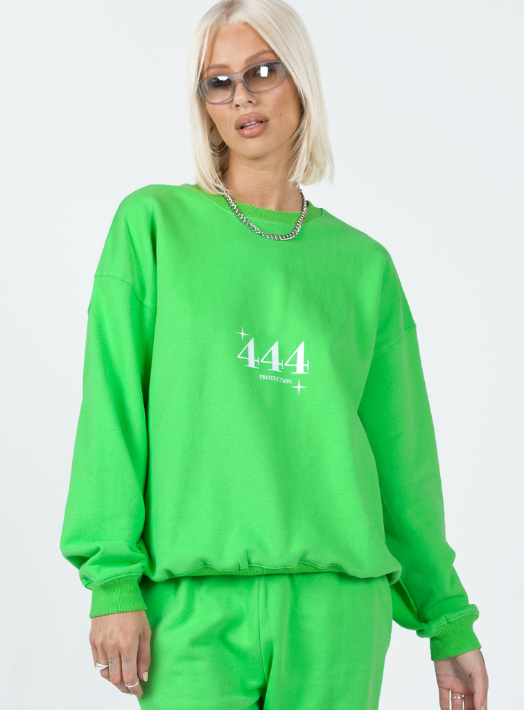 Only Four You Sweatshirt Green