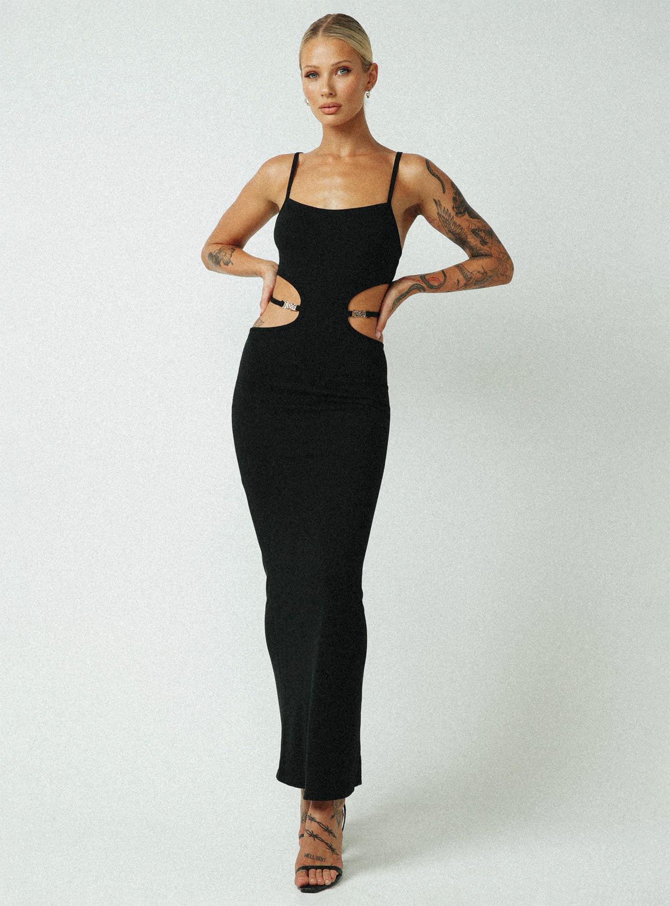 product Princess Polly Square Neck  Jagger & Stone Kendal Maxi Dress Black