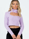 Kai Sweater Purple Princess Polly  Cropped 