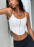 Saldana Top White