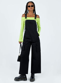 Overalls Adjustable shoulder straps  Large chest pocket  Invisible zip fastening at hip Four classic pockets  Cargo style leg pockets Straight leg 