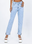 front view of model wearing Princess Polly Philadelphia Skinny Denim Jeans High Waisted 