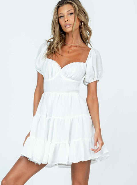 Danny Mini Dress White | Princess Polly Danny Mini Dress White | Princess Polly