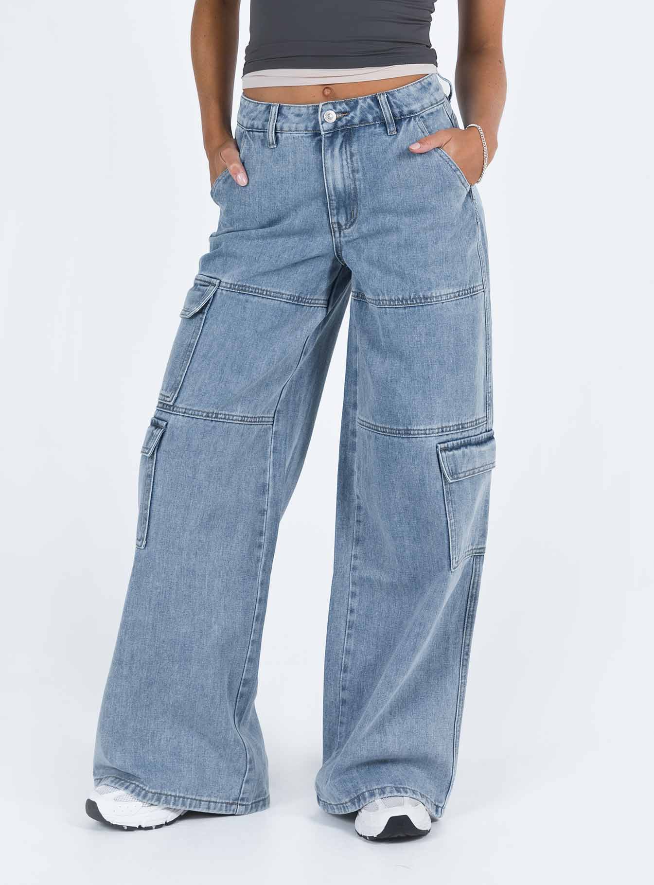 Tamba cargo jeans denim