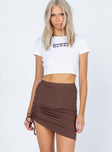 Leala Mini Skirt Brown