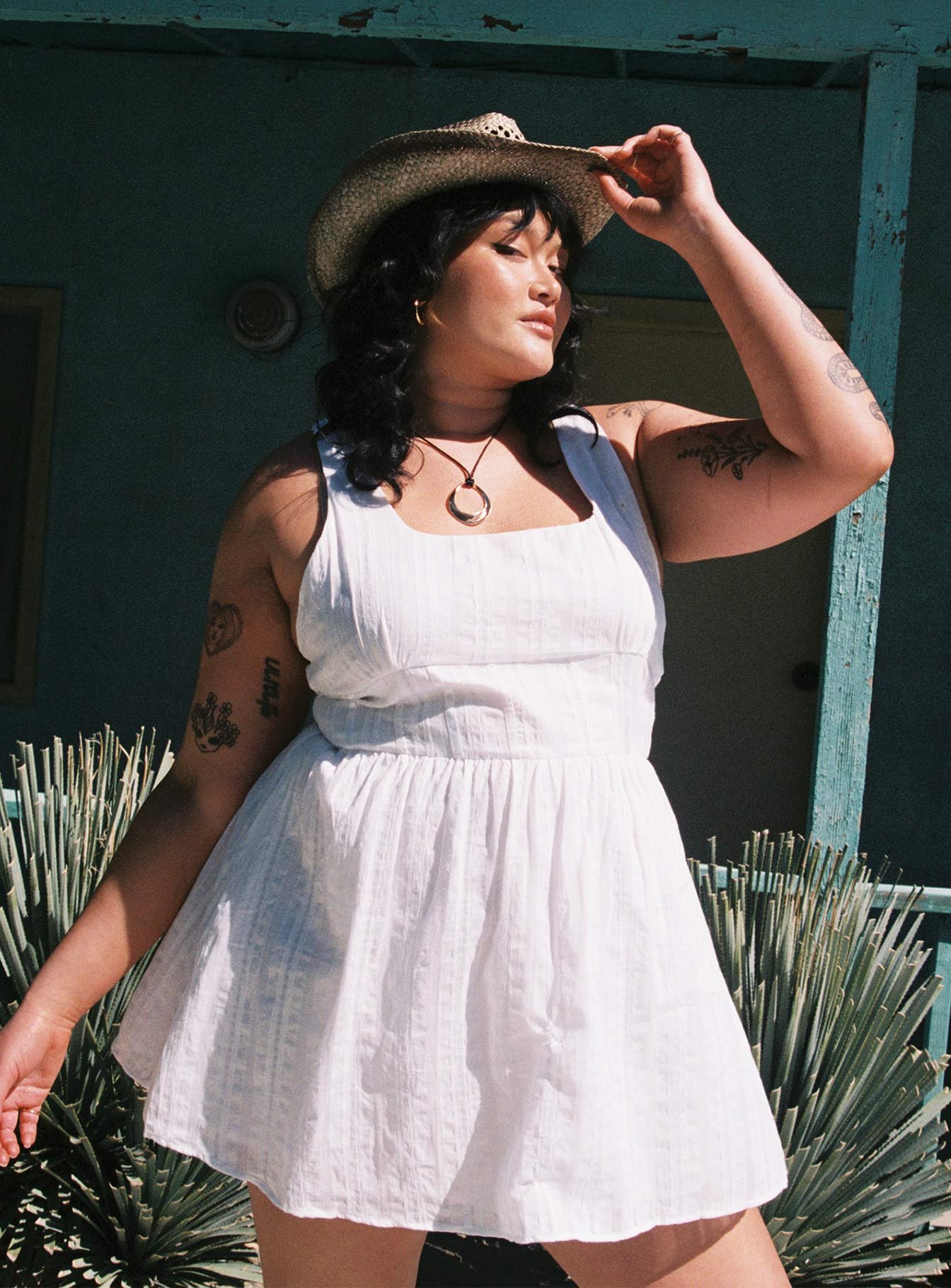 Lorinda Mini Dress Curve | White | Womens | Princess Polly Curve Lorinda Mini Dress Curve | White | Womens | Princess Polly Curve