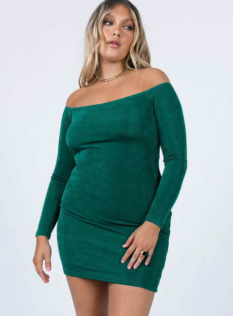 Estelle Mini Dress Green | Princess Polly Estelle Mini Dress Green | Princess Polly