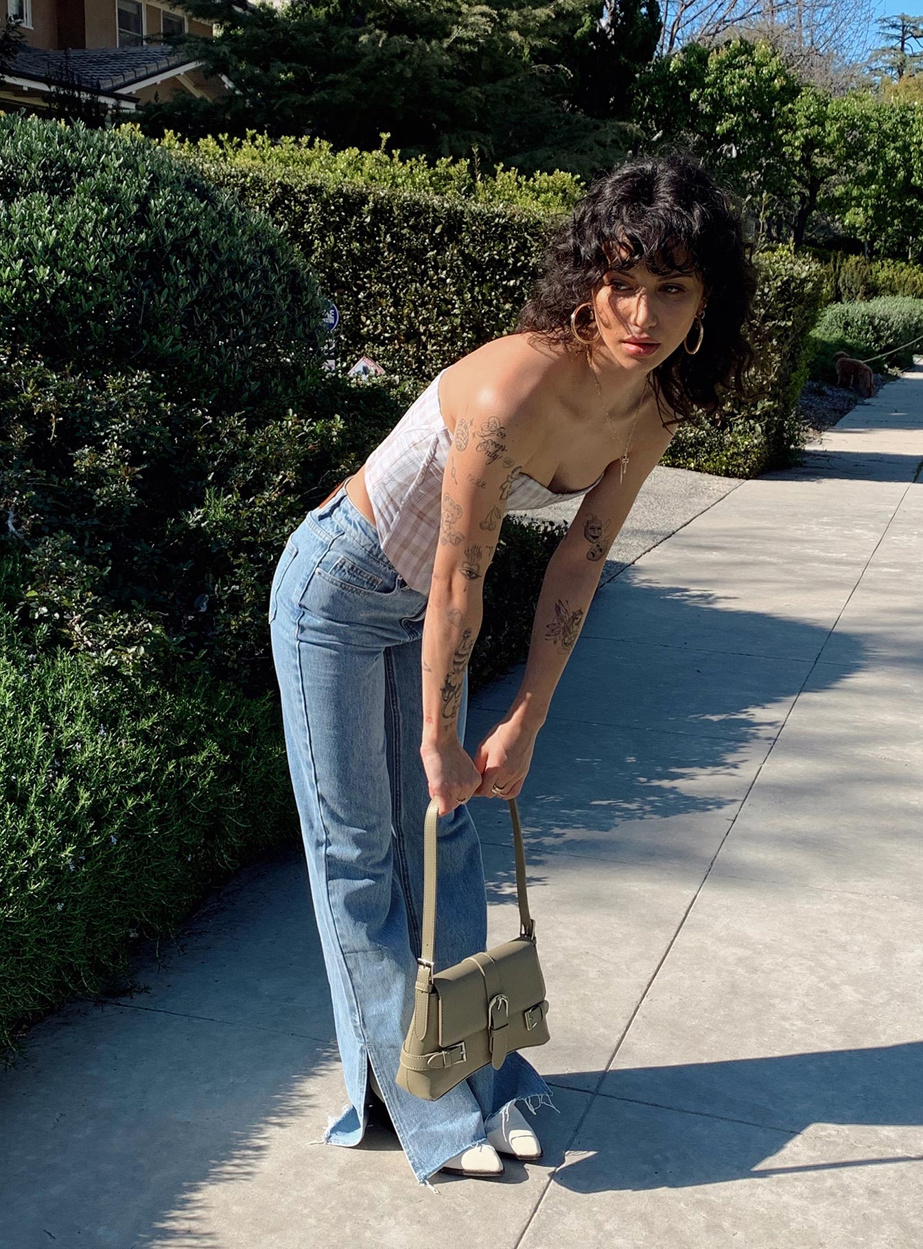 product Princess Polly Mid Rise  Camilu Split Hem Jeans Denim